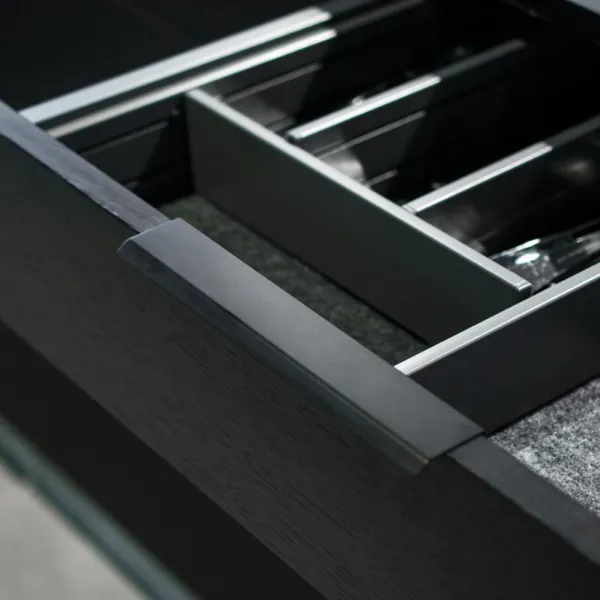 Handle CURVE CC128mm L200mm aluminum matt black 