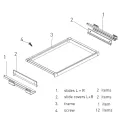 Drawer with metal basket W700mm with soft closing, white
