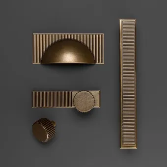 Plokštelė taškinei rankenėlei Barrington L100mm, šlifuotas žalvaris
