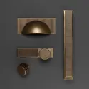 Plate for knob Barrington L100mm matt black