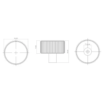 Knob Barrington Ø32mm brushed brass 