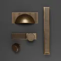 Knob Barrington Ø32mm brushed brass 