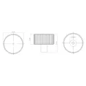 Knob Barrington Ø32mm matt black 