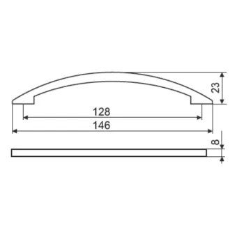 Handle CC128mm L148mm matt nickel