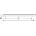 Handle CC128mm L150mm aluminum