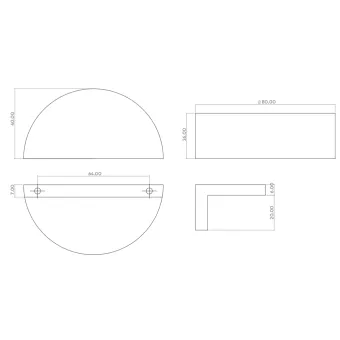 Rankenėlė Barrington Eclipse CC64mm, L80mm, šlifuotas bronza lygi