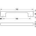 Rankenėlė LOFT CC160mm, L192mm, šlifuota juoda