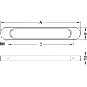 Furniture handle, Finger pull handle, zinc alloy