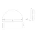 Handle Barrington Eclipse CC96mm L112mm polished nickel smooth 