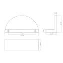 Handle Barrington Eclipse CC64mm L80mm brushed brass fluted 
