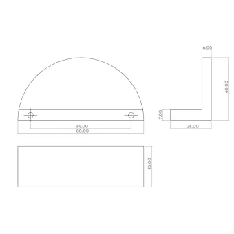 Rankenėlė Barrington Eclipse CC64mm, L80mm, šlifuotas bronza rifliuota