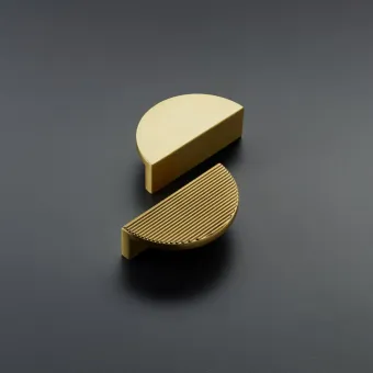 Handle Barrington Eclipse CC64mm L80mm dark bronze ribbed 
