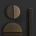 Handle Barrington Eclipse CC64mm L80mm dark bronze ribbed 