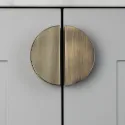 Handle Barrington Eclipse CC64mm L80mm polished nickel ribbed 