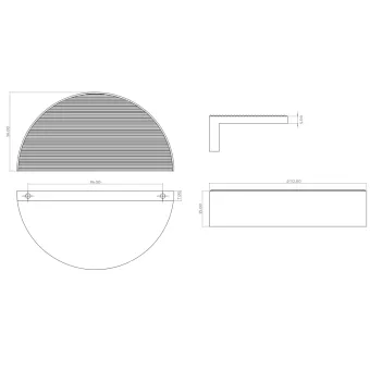 Handle Barrington Eclipse CC96mm L112mm polished nickel ribbed 