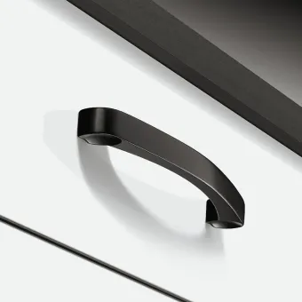 Rankenėlė H1325 CC160mm, 180x28mm, matinė juoda