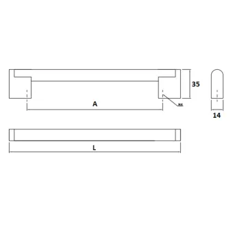 Rankenėlė CC128mm, nerūdijantis plienas