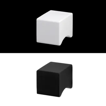 Knob PURA 19x19x26mm aluminum black matt