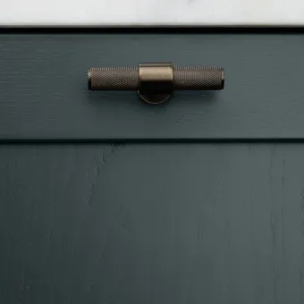 Knob Belgravia T L82mm Brass 