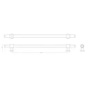Handle Belgravia CC320mm L402mm polished dark bronze 