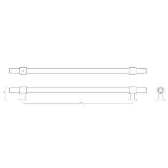 Rankenėlė Belgravia CC320mm, L402mm, šlifuotas tamsi bronza