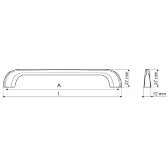 Handle CC160mm L178mm chrome