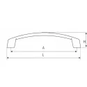 Handle CC128mm L140mm matt nickel