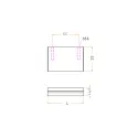 Handle PARISS CC160mm L184mm aluminum matt white 