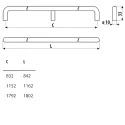 Rankenėlė CC1792mm, L1802mm, matinė juoda