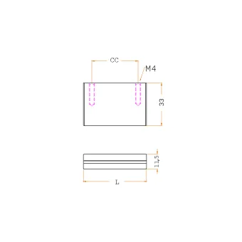 Rankenėlė PARISS CC32mm, L44mm, aliuminis matinis balta