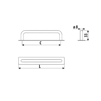 Rankenėlė CC96mm, L120mm, chromas