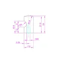 Knob handle Ø12mm, H23mm satin nickel