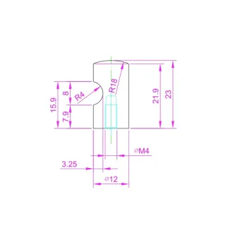Rankenėlė taškinė Ø12mm, H23mm, satino nikelis