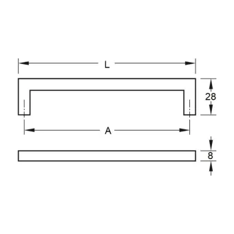Handle CC192mm L200mm BASIC aged bronze 