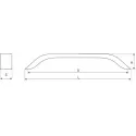 Handle CC160mm L182mm aluminum