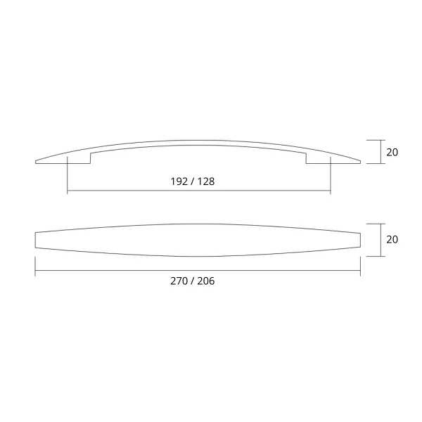 Rankenėlė CC128mm, L240mm, ARCH juoda