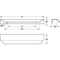 Furniture handle, Edge pull handle, aluminium