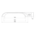 Handle CC160mm L188mm chrome