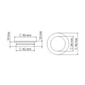 Handle Ø42/50mm matt chrome 