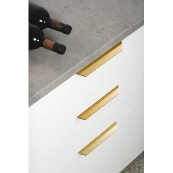 Furniture handle, Edge pull handle, aluminium