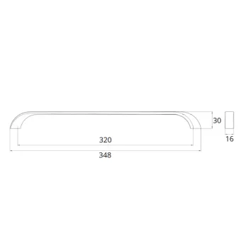 Handle CC320mm L348mm matt anthracite 