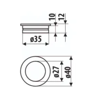 Rankenėlė D35/40 chromas