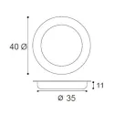 Recessed handle Ø40mm STYLUS black 