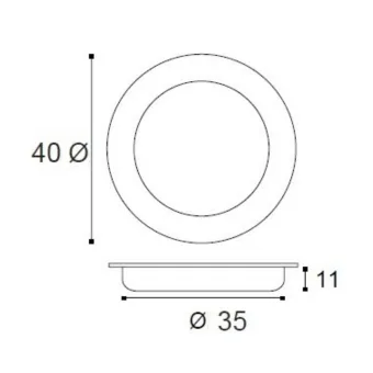 Rankenėlė frezuojama Ø40mm, STYLUS juoda