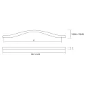Rankenėlė CC192-224mm, L236mm, FLUID antracitas