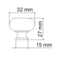 Knob Ø32mm matt nickel