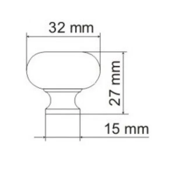 Knob Ø32mm matt nickel