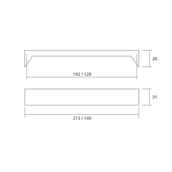 Handle CC128mm L149mm POST anthracite