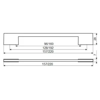 Handle CC96-128mm stainless steel 