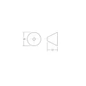 Knob Conic Ø29mm matt white 